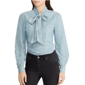 Lauren Ralph Lauren Light Blue Blouse